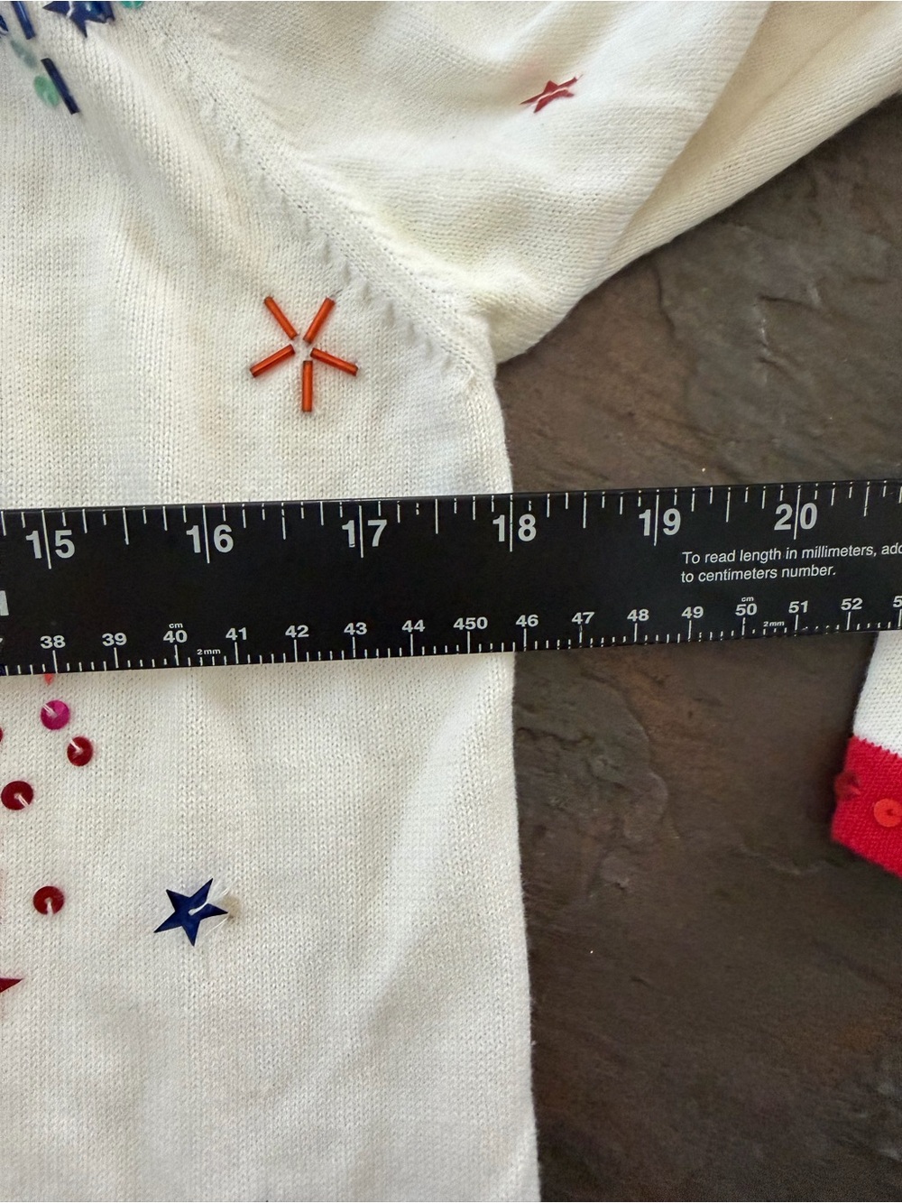 Jack B. Quick White Fireworks Embellished Cardigan sequins. Beaded. Sz S 1990s - Picture 11 of 11